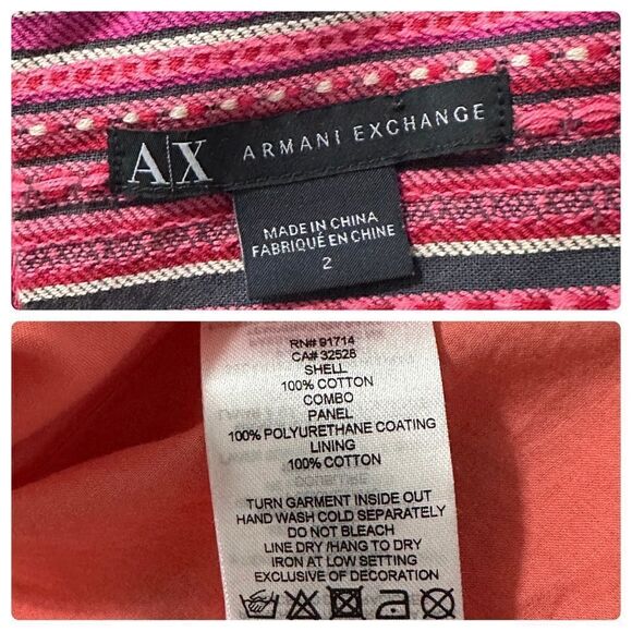 A/X Armani Echange Cap Sleeve Pleated Dress Size 2 - Picture 16 of 16